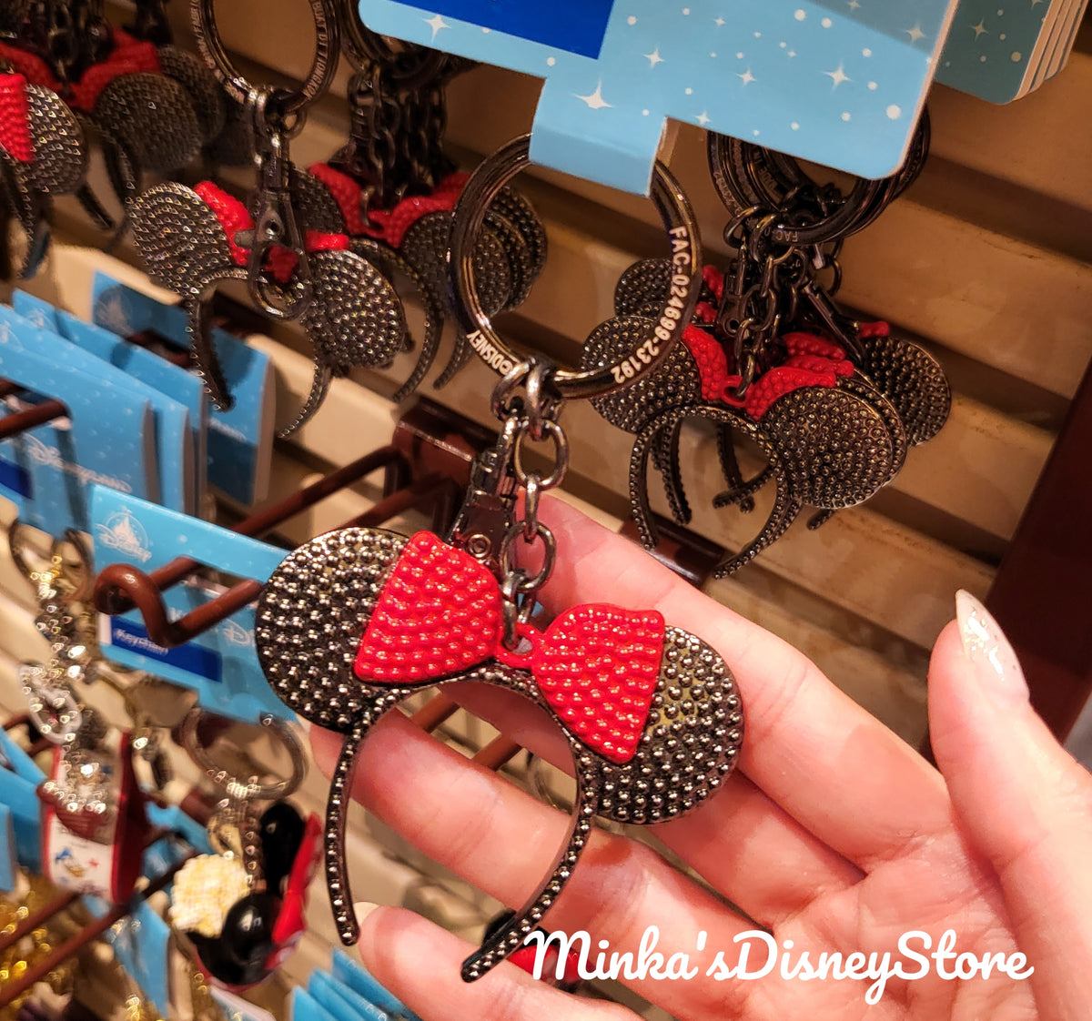 Hong Kong Disneyland Black Minnie Ears Headband Keychain Non Ready Minka S Disney Store