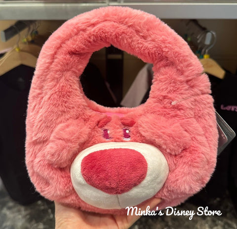 Hong Kong Disneyland - Fluffy Lotso Zipped Hobo Bag - Non Ready Stock