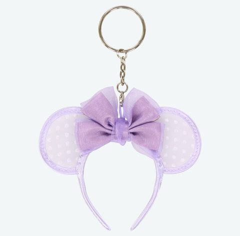 Tokyo Disneyland - TDR Purple Polka Minnie Ears Headband Bag Charm - Non Ready Stock